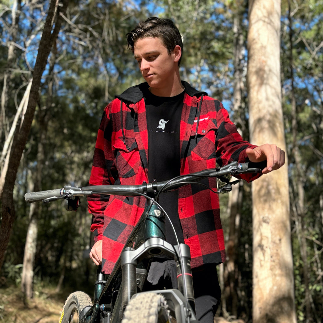 Canadian Style Flannel Hoodie, Mountain Biking, Hiking