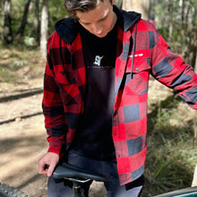 Load image into Gallery viewer, Canadian Style Flannel Hoodie, Mountain Biking, Hiking
